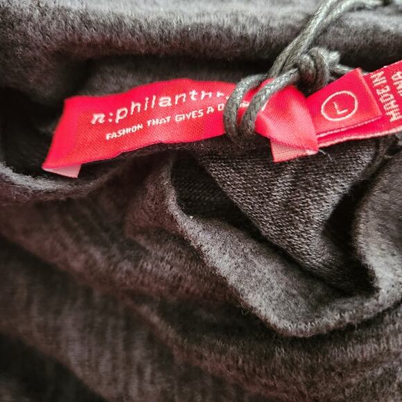 N:Philanthropy Electra asymmetrical charcoal dress size large - Picture 7 of 8